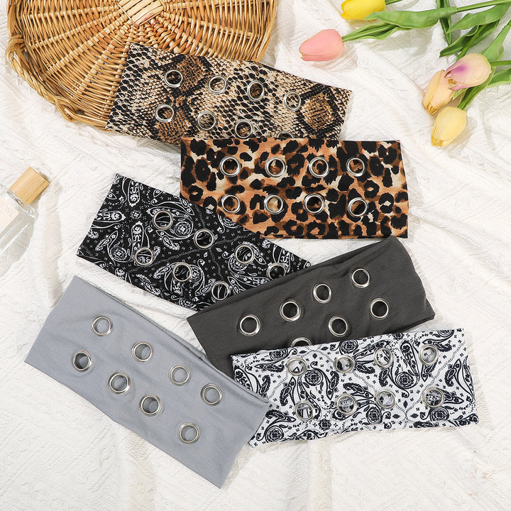 Y2K Punk-Style Eyelet Stretch Hairband