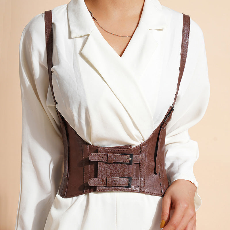 Punk-style suspender waist belt