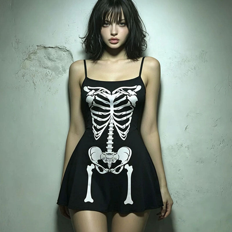 Dark Gothic sleeveless mini dress