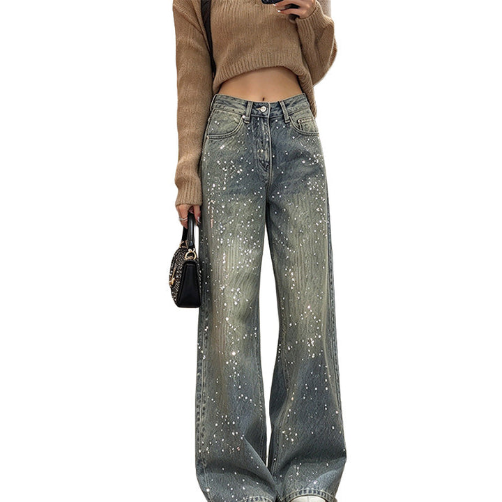 Vintage Wash Sparkle Denim Pants