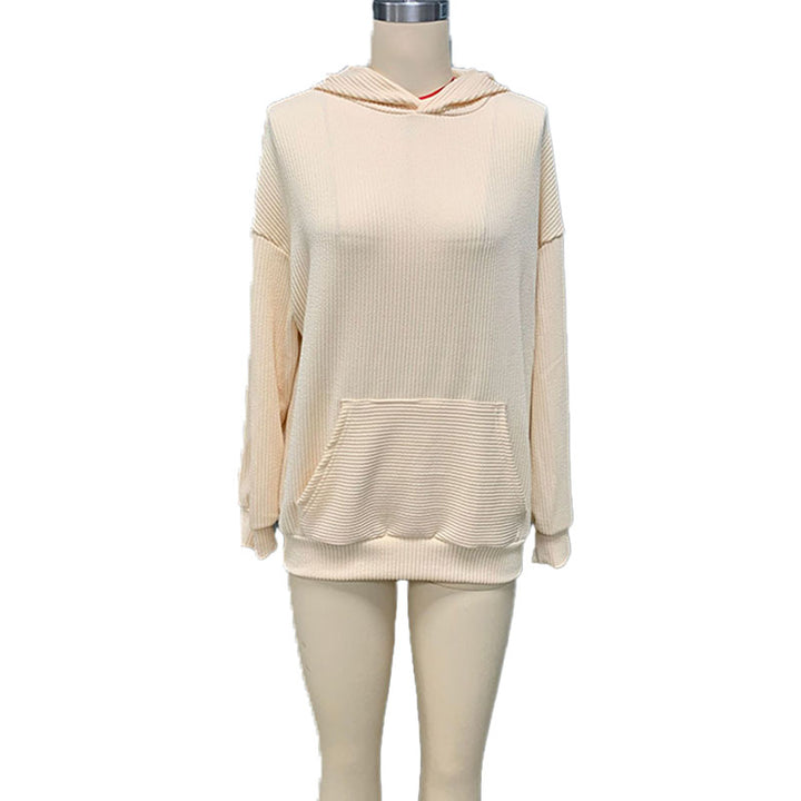 Casual drop-shoulder hoodie