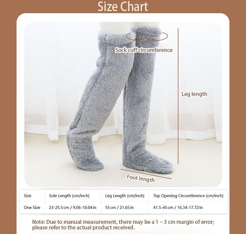 Plush over-the-knee socks