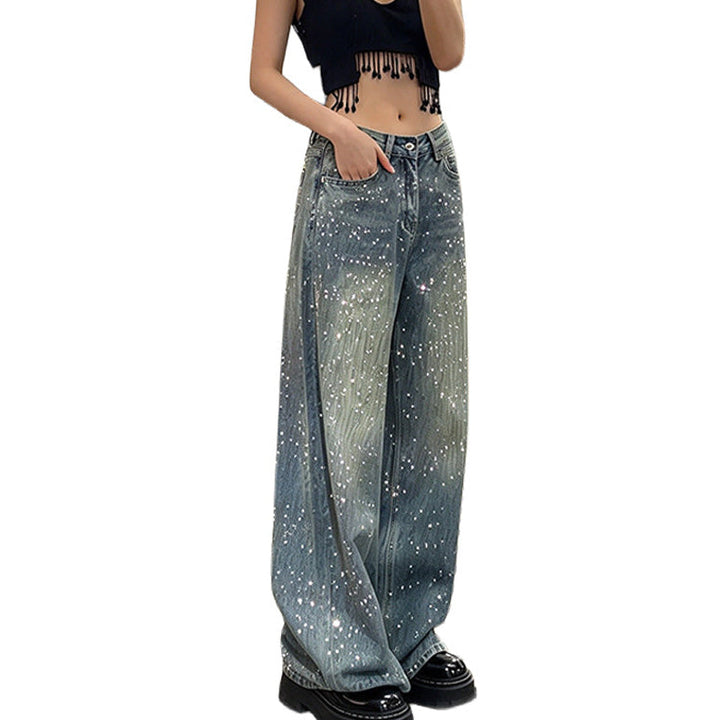 Vintage Wash Sparkle Denim Pants