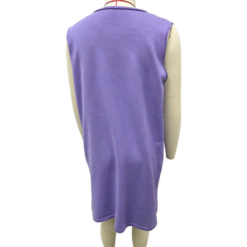 Loose V-neck pinafore dress