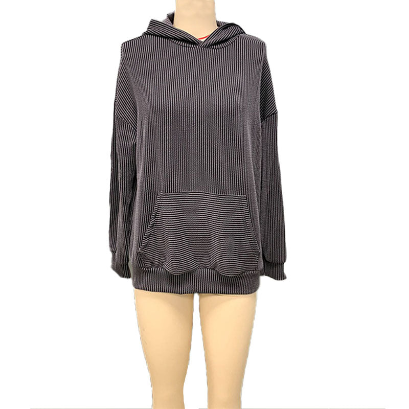 Casual drop-shoulder hoodie