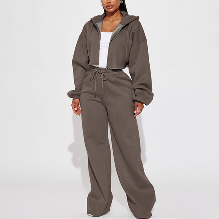 Loose-fit casual hoodie and sweatpants set