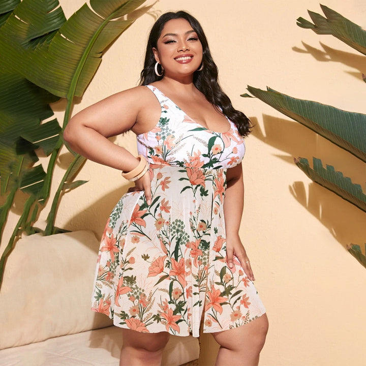 Backless Slimming One-Piece Swimdress