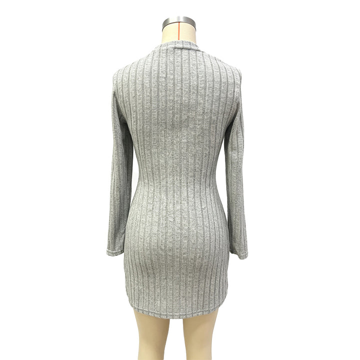 Button Decor Asymmetric Split Hem Tunic