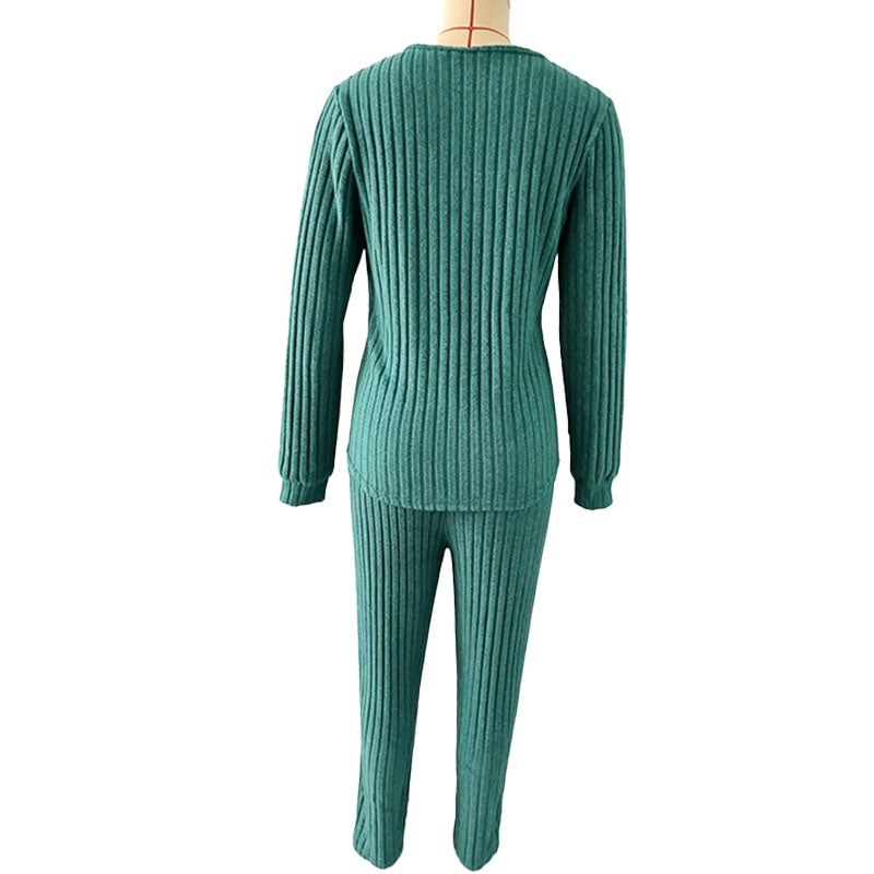 Casual Ribbed Tracksuit