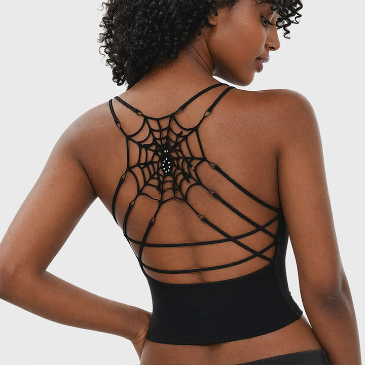 Spiderweb cutout camisole