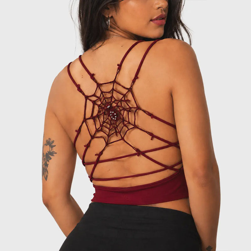 Spiderweb cutout camisole
