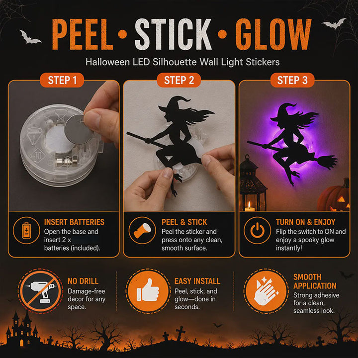 Halloween Decorative LED Wall Sticker
