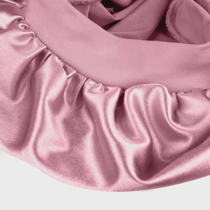 Satin Stretch Non-Slip Sleep Bonnet for Curly Hair