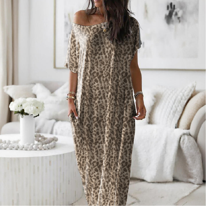 Oversized Asymmetric Off-Shoulder Casual Dress