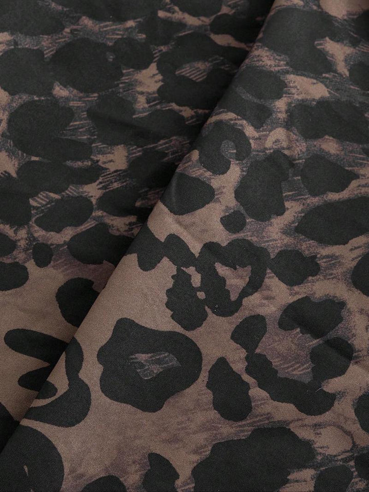 Leopard Print Cargo Wide Leg Pants