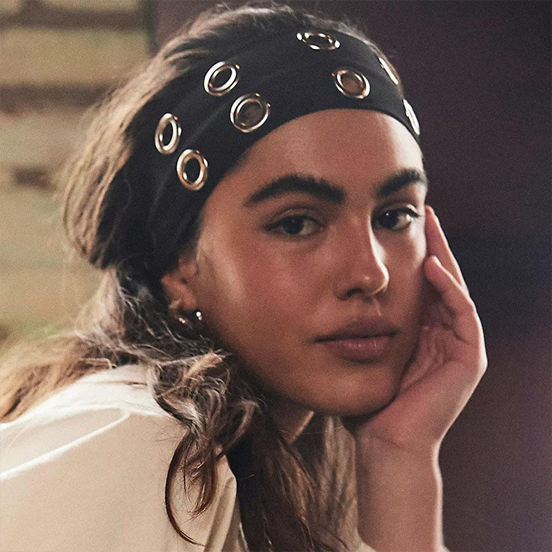 Y2K Punk-Style Eyelet Stretch Hairband