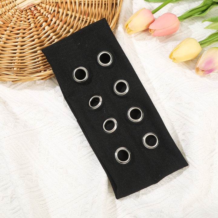Y2K Punk-Style Eyelet Stretch Hairband