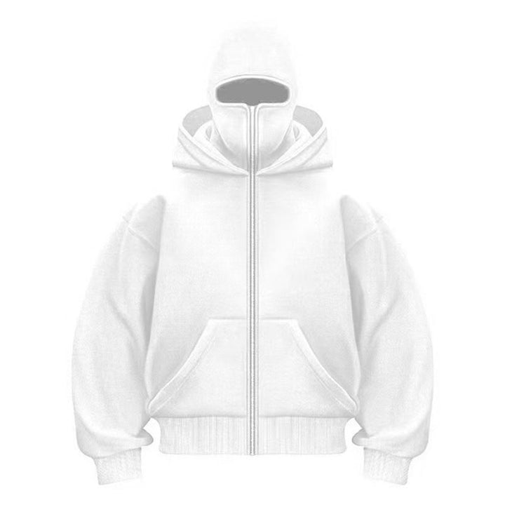 Face mask zip-up hooded jacket