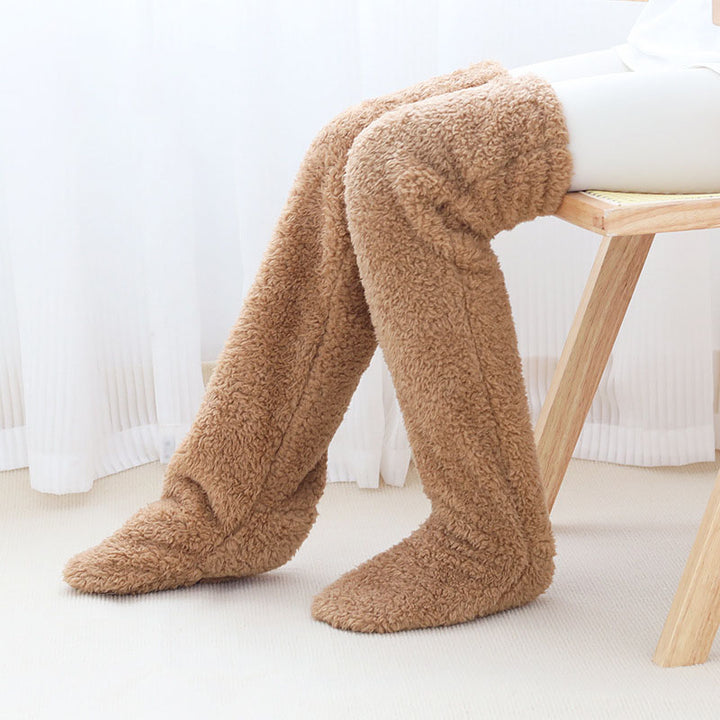 Plush over-the-knee socks