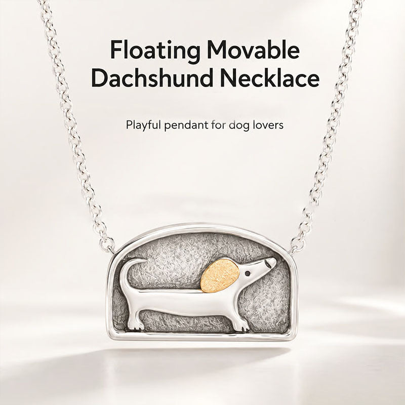 Fun and interactive dachshund pendant necklace