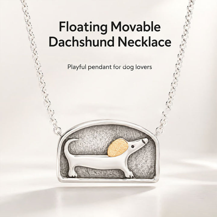 Fun and interactive dachshund pendant necklace