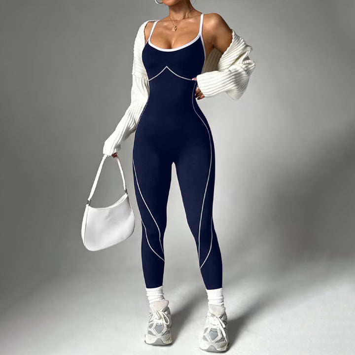 Crossback sleeveless sports bodysuit