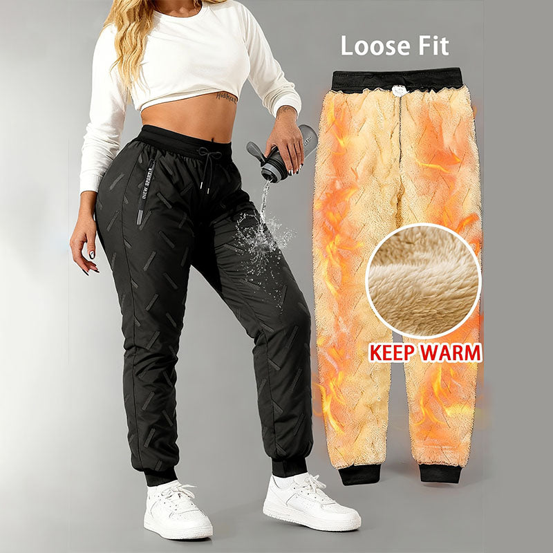 Thickened warm fleece pants