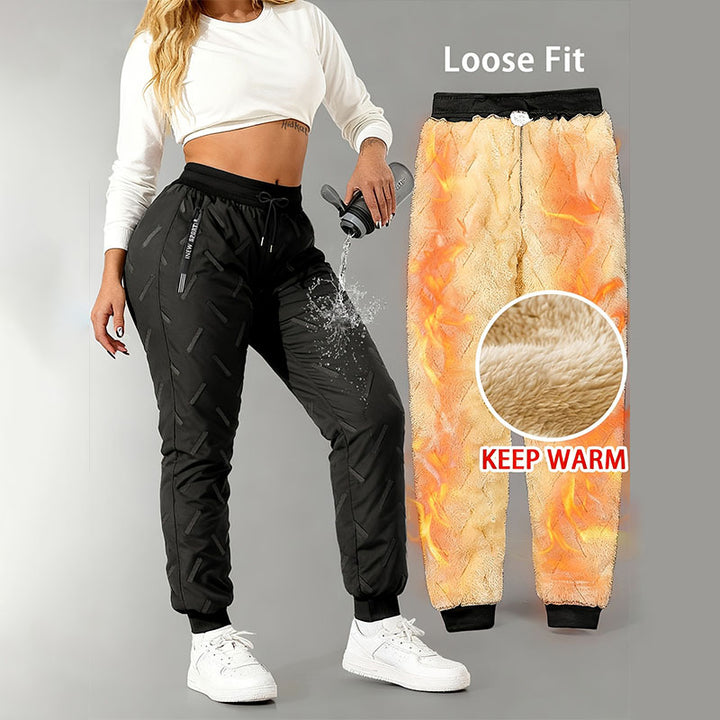 Thickened warm fleece pants