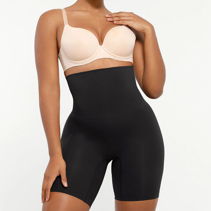 High-waisted tummy-control, butt-lifting shapewear shorts