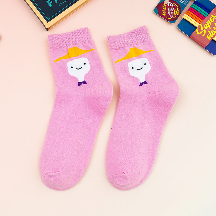 Cartoon Pattern Casual Fun Mid-Calf Socks
