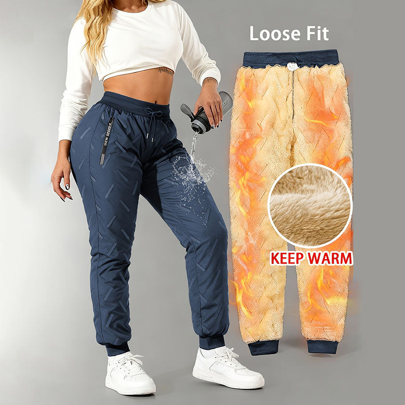 Thickened warm fleece pants