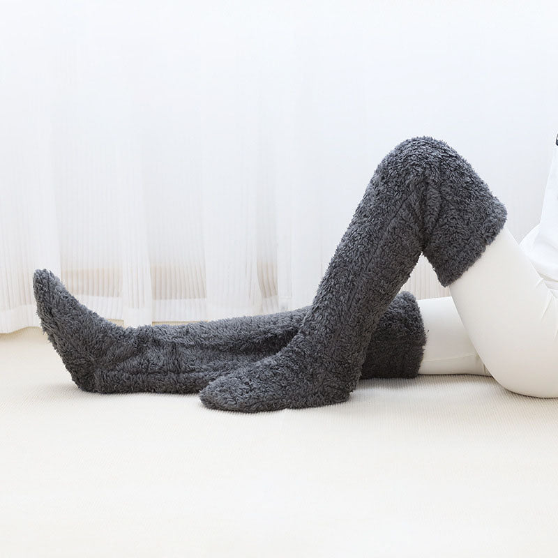 Plush over-the-knee socks