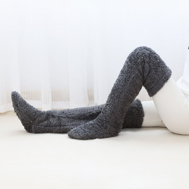 Plush over-the-knee socks
