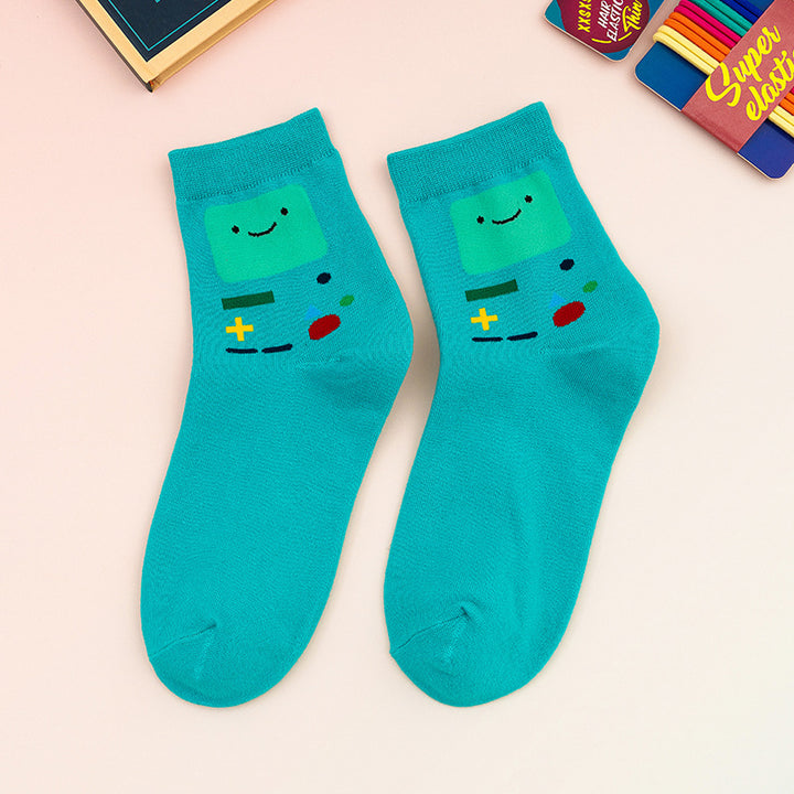Cartoon Pattern Casual Fun Mid-Calf Socks