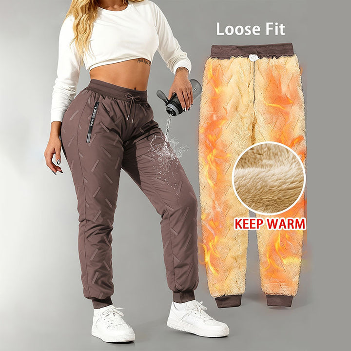 Thickened warm fleece pants