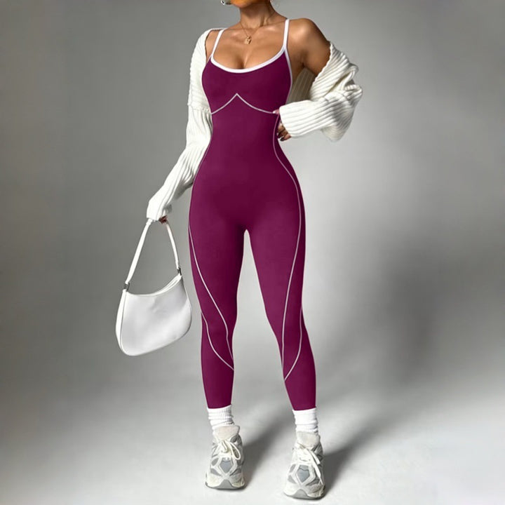 Crossback sleeveless sports bodysuit