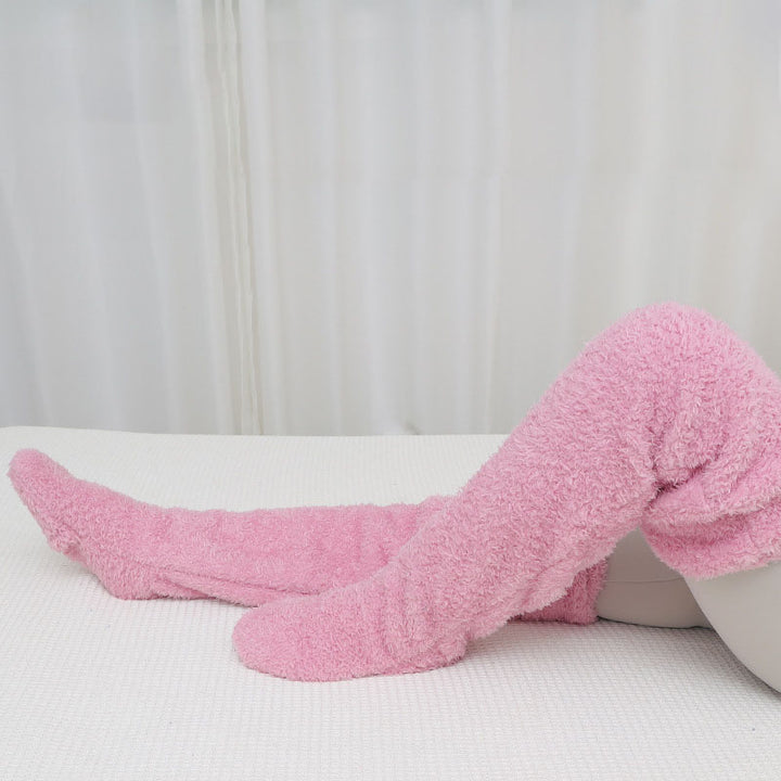 Plush over-the-knee socks