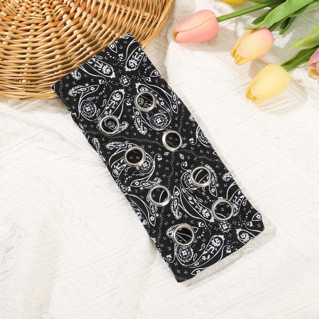 Y2K Punk-Style Eyelet Stretch Hairband