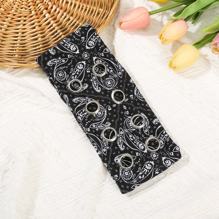 Y2K Punk-Style Eyelet Stretch Hairband