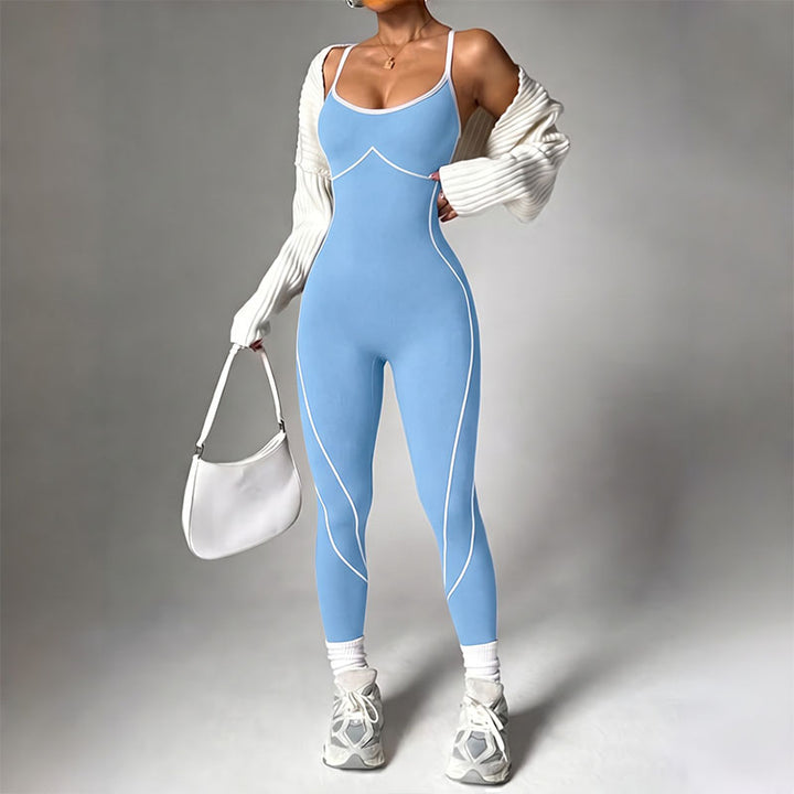 Crossback sleeveless sports bodysuit