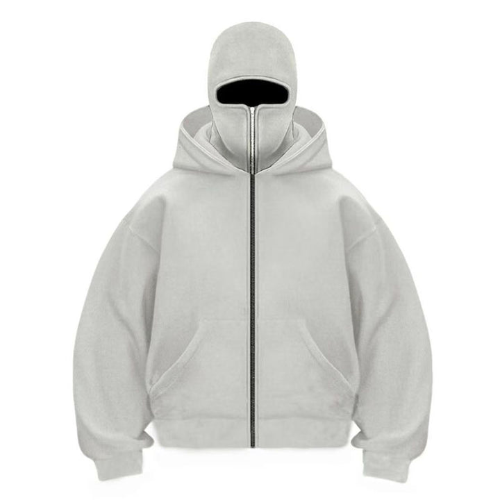 Face mask zip-up hooded jacket