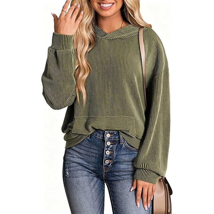 Casual drop-shoulder hoodie