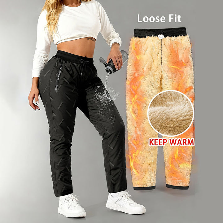 Thickened warm fleece pants