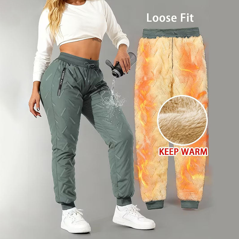 Thickened warm fleece pants