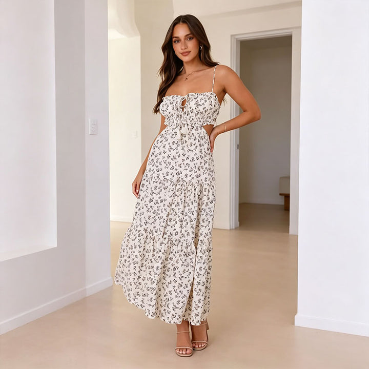 Resort-style layered cutout dress