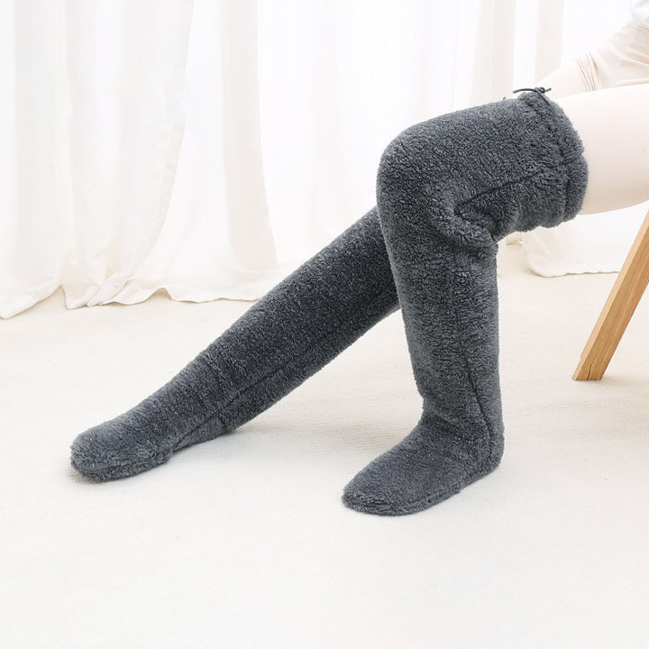 Plush over-the-knee socks