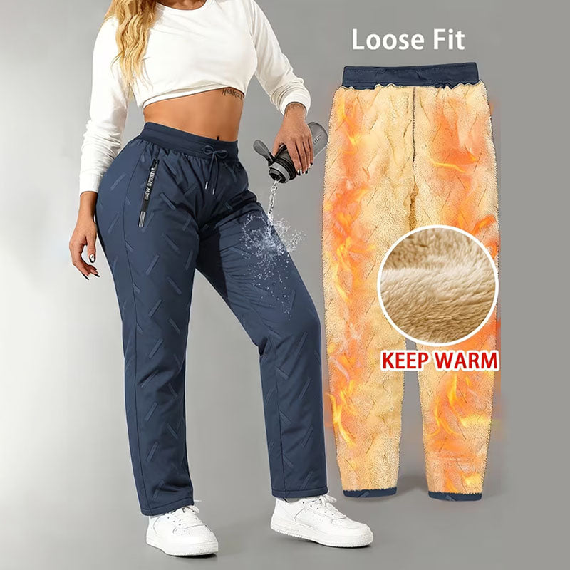 Thickened warm fleece pants