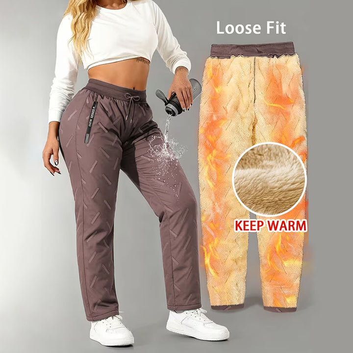 Thickened warm fleece pants