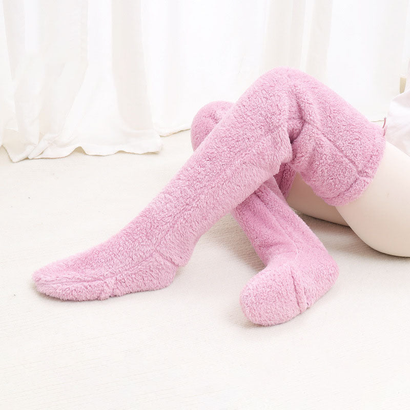 Plush over-the-knee socks