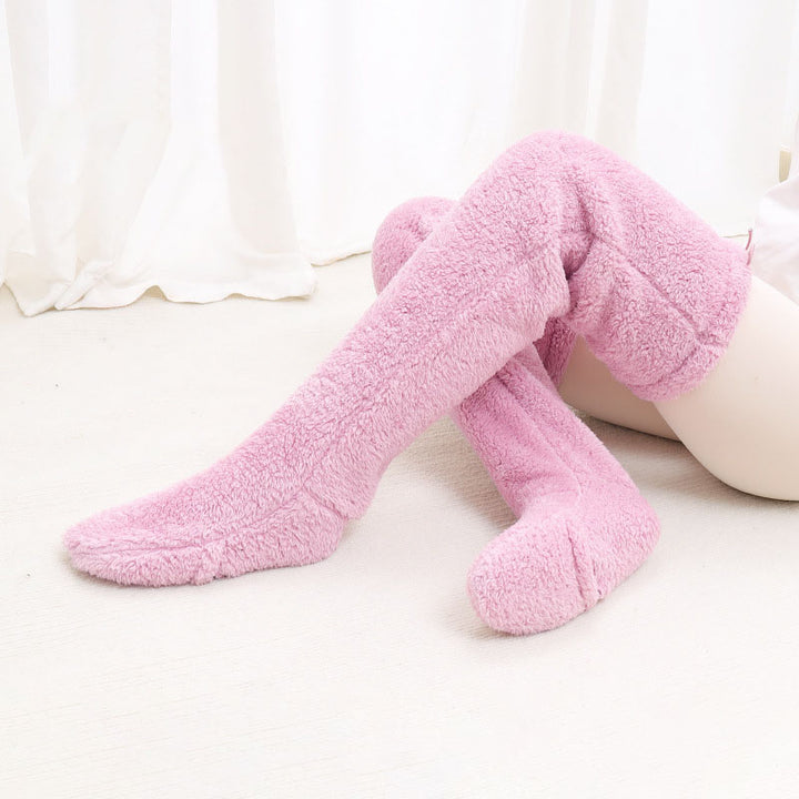 Plush over-the-knee socks